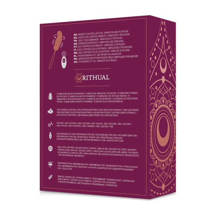 RITHUAL Œuf vibrant avec rotation et télécommande ESHA