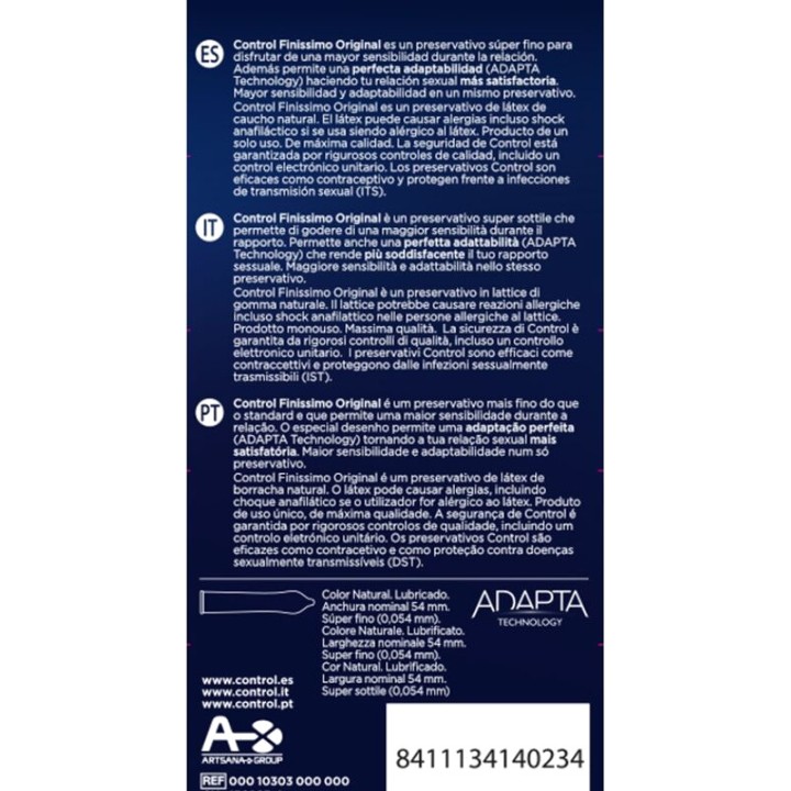 CONTROL Thin condoms FINISSIMO-ORIGINAL-6 UDS D-228814