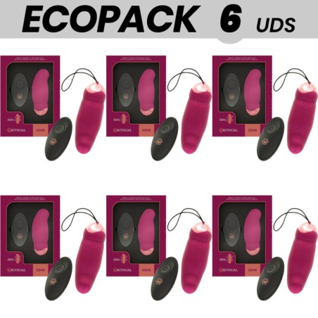 pack de 6 œufs vibrants avec rotation et télécommande ecopack esha