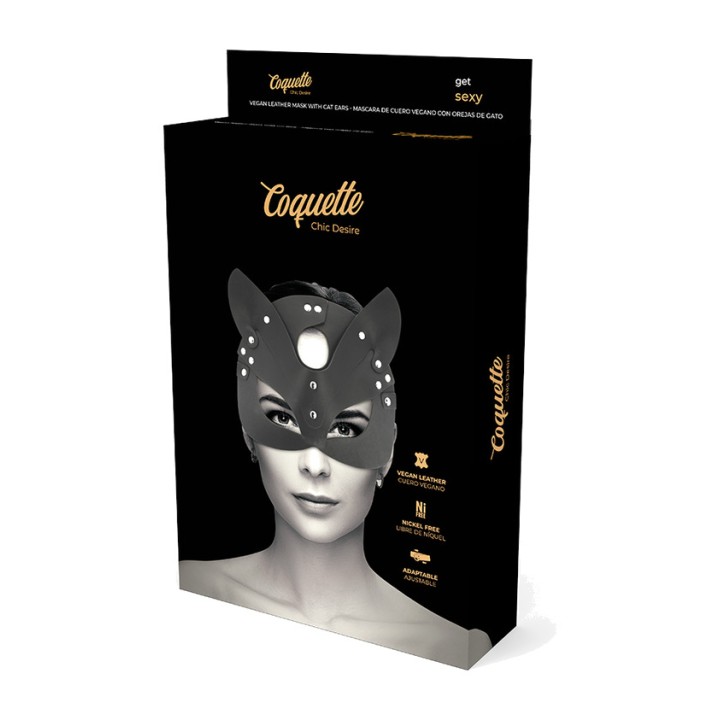 COQUETTE CHIC DESIRE Masque en cuir végan avec oreilles de