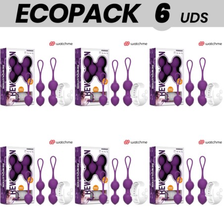 pack de 6 sets de boules de kegel vibrantes avec télécommande ecopack-rewobeads-watchme