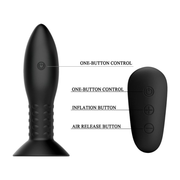 MR PLAY Plug anale con sfere rotanti e telecomando D-226636