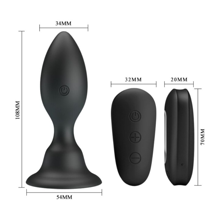 MR PLAY Vibrierender Analplug mit Fernbedienung D-226614