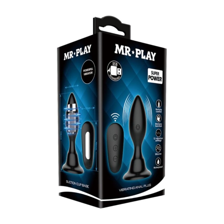 MR PLAY Vibrierender Analplug mit Fernbedienung D-226614