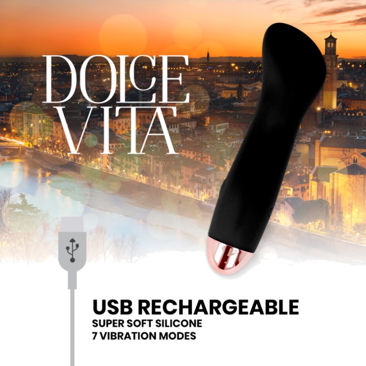 DOLCE VITA 7-speed rechargeable vibrator ONE D-228450VAR