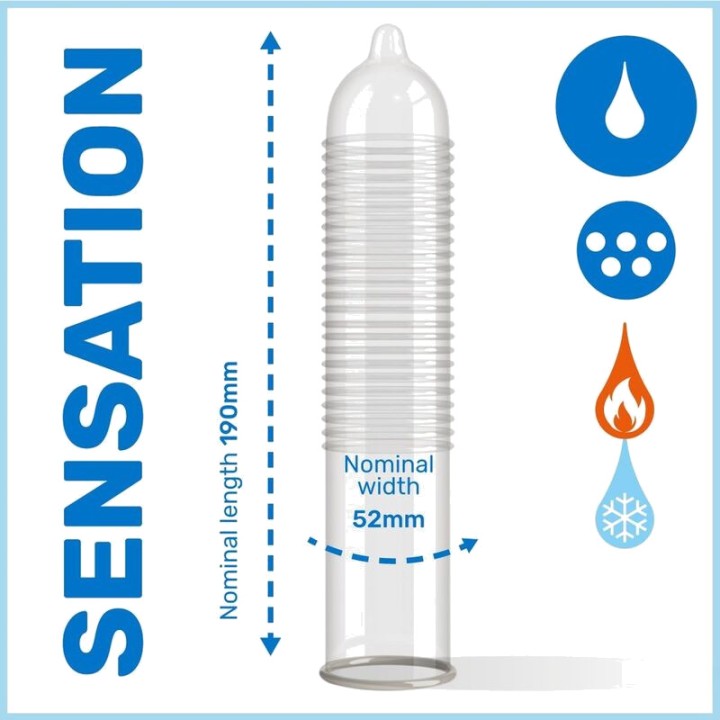 PASANTE Condoms with a cooling and warming effect CLIMAX 12
