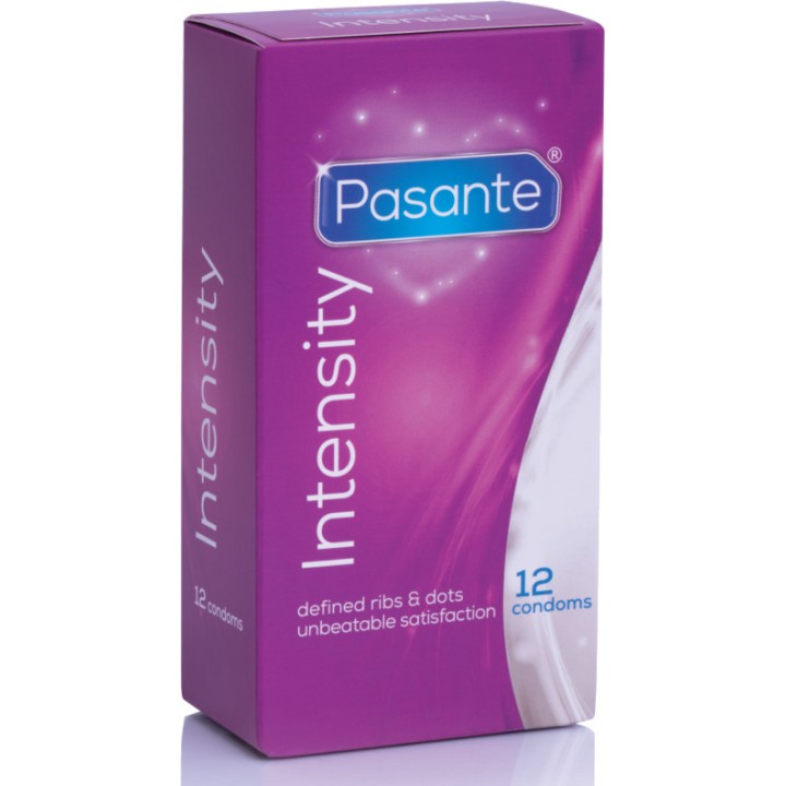 PASANTE Preservativi con punti e righe INTENSITY-12 UDS