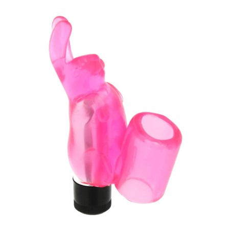 stimulateur de doigt en silicone en forme de lapin