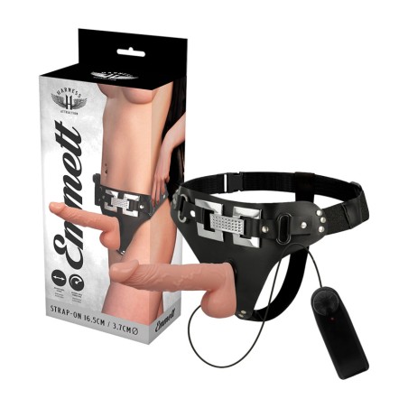 realistic harness with vibration emmett-deluxe 16,5cm ø3,7cm