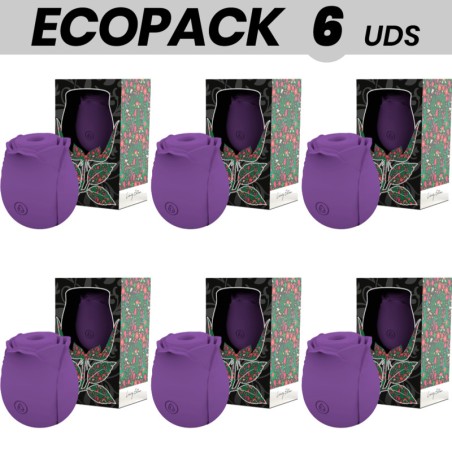 pack of 6 limited edition wave clitoral suction stimulators ecopack rose