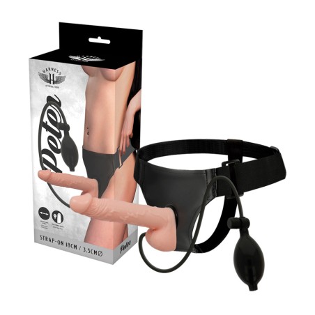 strap-on harness with inflatable penis peter 18cm ø3,5cm