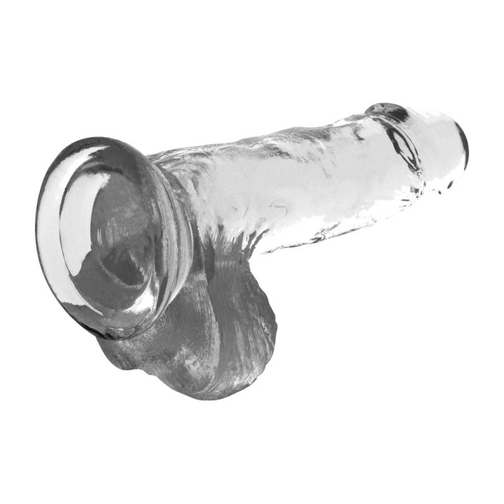 X RAY Dildo realístic amb testicles CLEAR 15,5CM Ø3,5CM