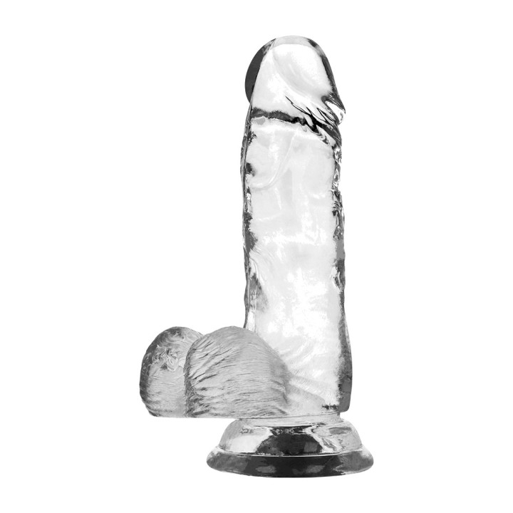 X RAY Realistisk dildo med testikler CLEAR 15,5CM Ø3,5CM