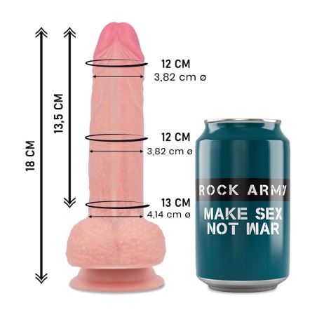 dildo realístico de silicona líquida mustang 18cm ø4,14cm