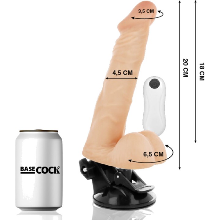 BASECOCK Articulated realistic vibrator with remote control