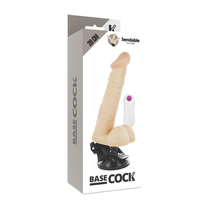 BASECOCK Vibromasseur réaliste articulé avec télécommande