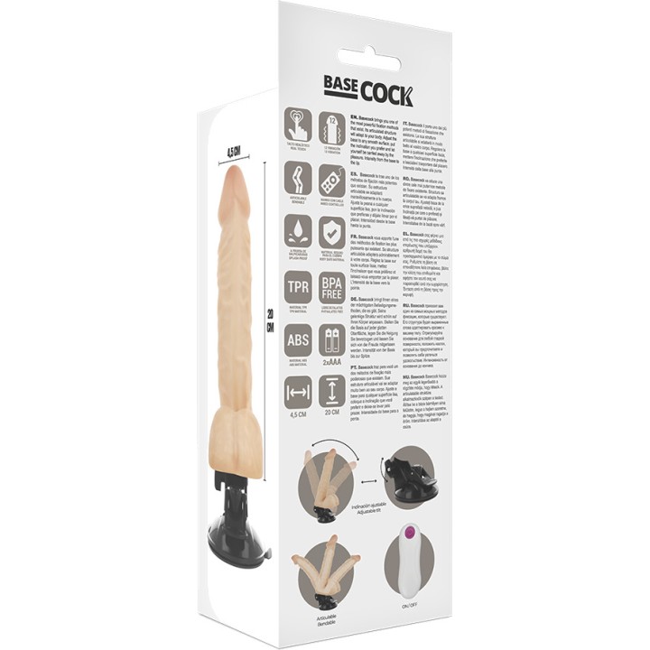 BASECOCK Articulated realistic vibrator with remote control