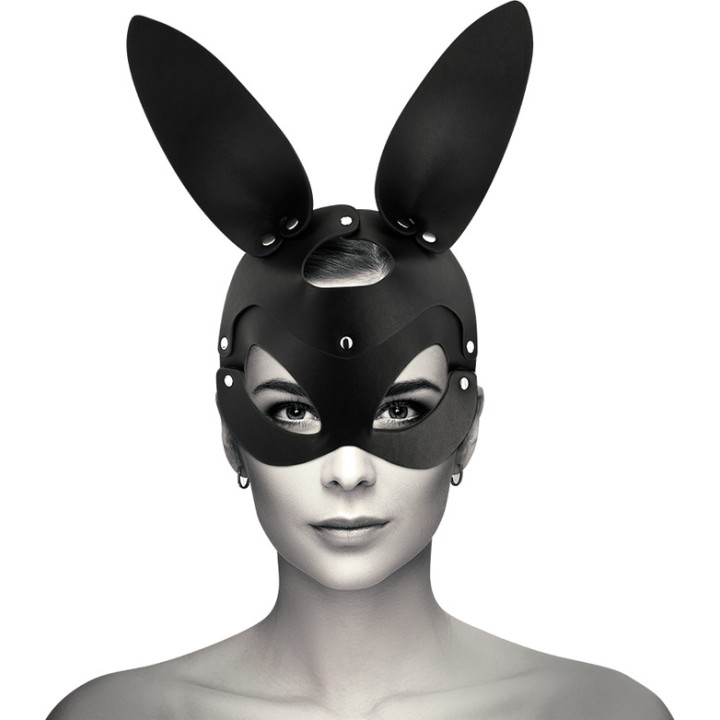COQUETTE CHIC DESIRE Vegan leather mask with rabbit ears