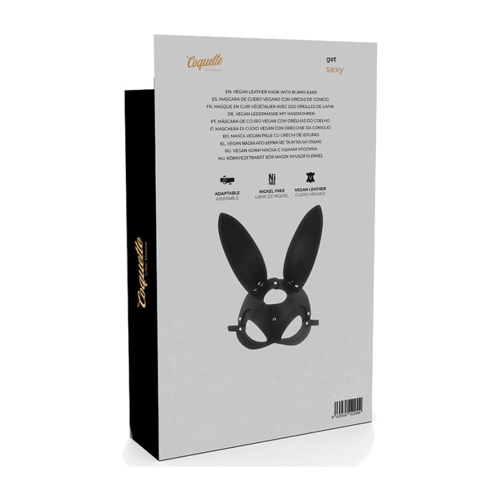 COQUETTE CHIC DESIRE Vegan leather mask with rabbit ears