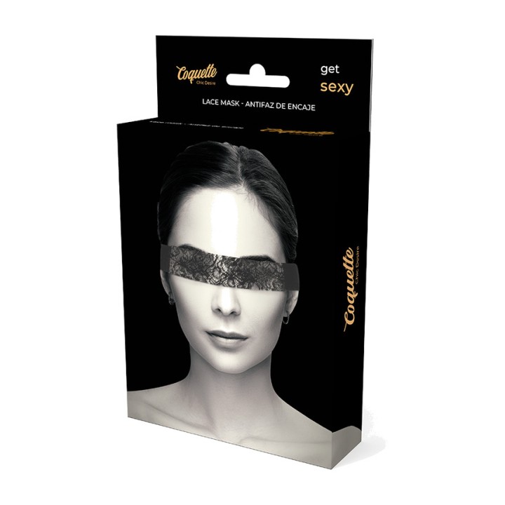 COQUETTE CHIC DESIRE Lace blindfold with ribbon D-226920