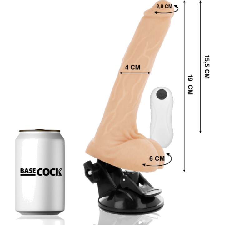 BASECOCK Vibromasseur réaliste avec télécommande 19CM Ø4CM