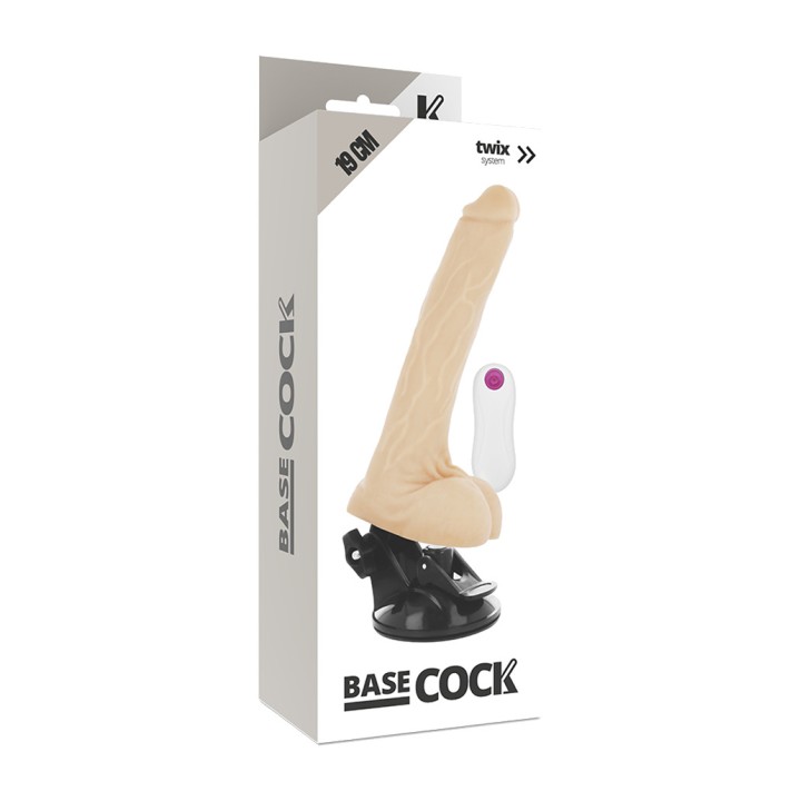 BASECOCK Vibromasseur réaliste avec télécommande 19CM Ø4CM