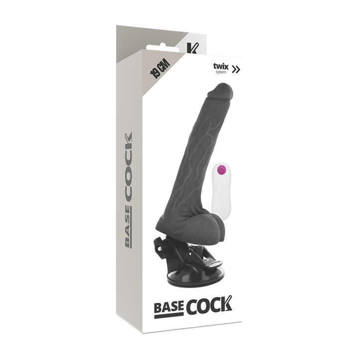 BASECOCK Realistic vibrator with remote control 19CM Ø4CM