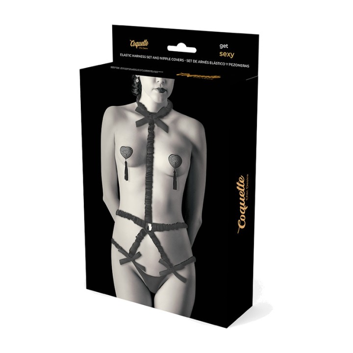 COQUETTE CHIC DESIRE Ensemble harnais corporel élastique