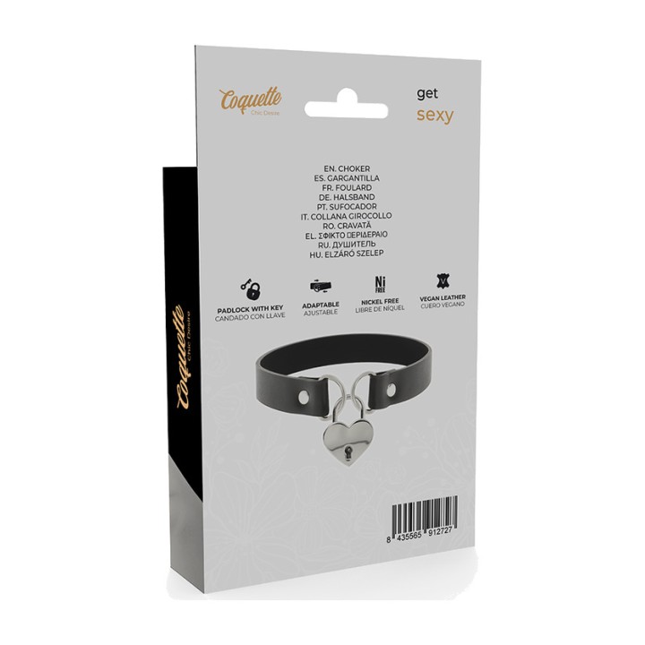 COQUETTE CHIC DESIRE Collier en cuir végan avec accessoire
