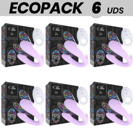 lot de 6 vibromasseurs pour couples avec télécommande ecopack rin