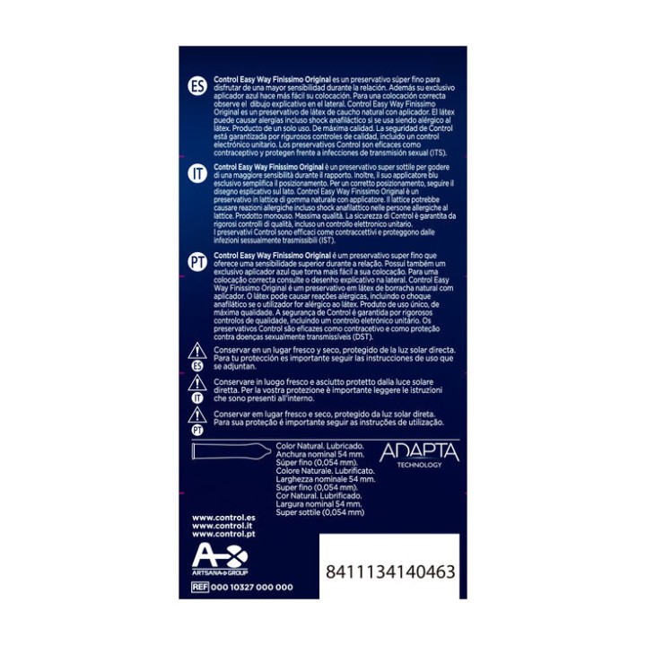 CONTROL Thin condoms for easy application ADAPTA-EASY