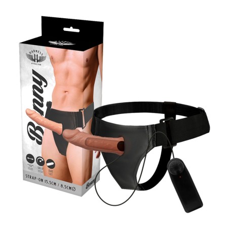 arnés hueco extensor de pene con vibración benny 15cm ø4,5cm