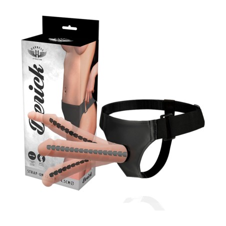 imbracatura strap-on con dildo articolabile derick-22,5cm ø4,5cm