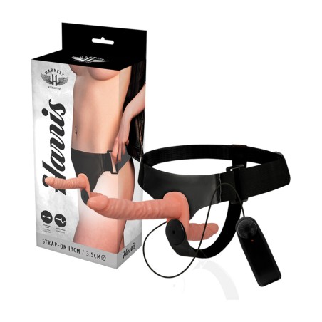 harnais à double pénétration avec vibration harris-18cm ø3,5cm