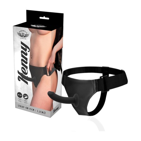 imbracatura strap-on con dildo in silicone kenny 15cm ø3,2cm