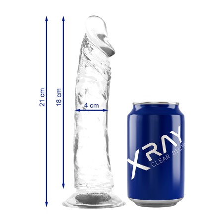 dildo realístico clear 21cm ø4cm