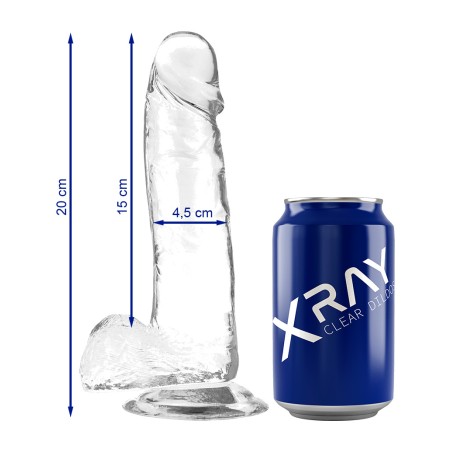 dildo realistice cu cuib clear 20cm ø4,5cm