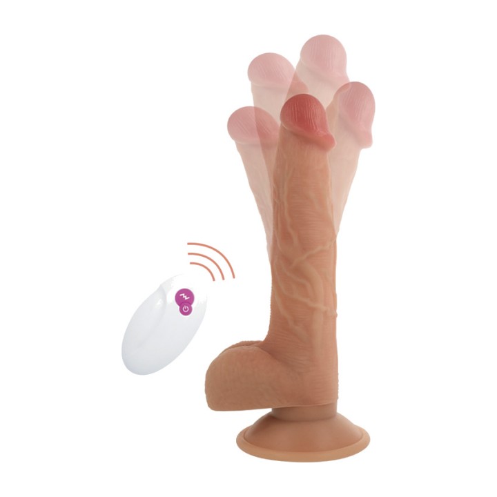 CYBER SILICOCK Realistic vibrator with remote control MR