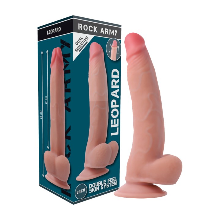 ROCKARMY Realistic double density dildo LEOPARD-23CM Ø4,77CM