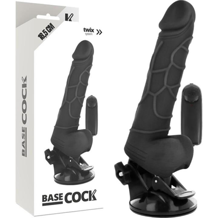 BASECOCK Vibratore realistico con telecomando 18,5CM Ø4CM