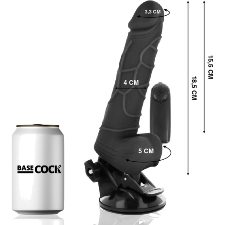 BASECOCK Vibromasseur réaliste avec télécommande 18,5CM Ø4CM