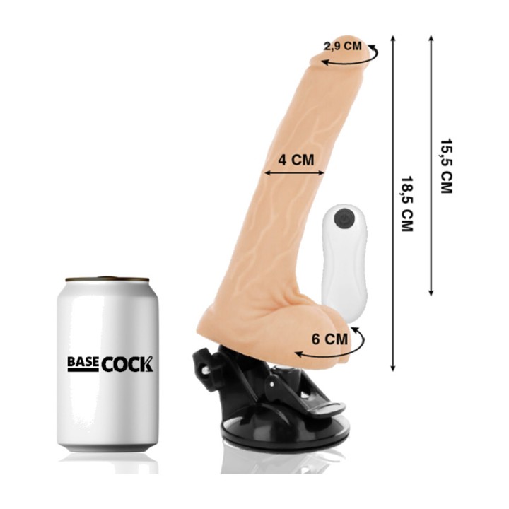 BASECOCK Vibromasseur réaliste articulé avec télécommande