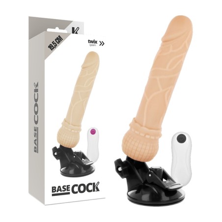 vibratore realistico con telecomando bianco 19,5cm ø4cm