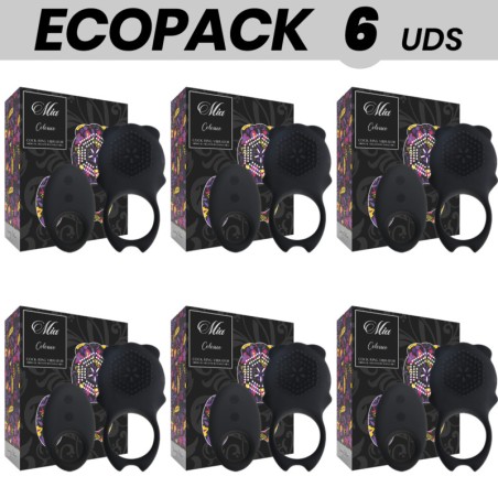 packung mit 6 penis-vibrationsringen mit fernbedienung ecopack-colosseo