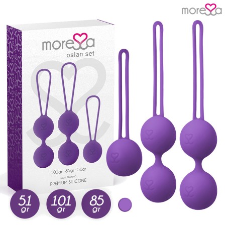 set mit 3 kegel-kugeln aus silikon für den beckenboden osian