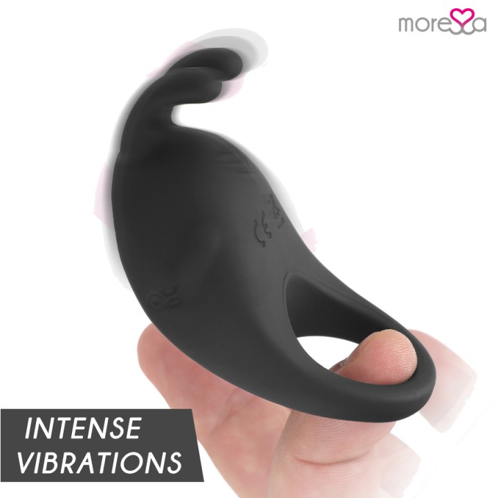 MORESSA Anillo vibrador para el pene de silicona recargable