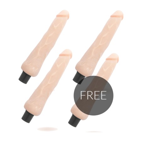 pack selbstschmierender realistischer vibratoren ragnar-24,5cm ø3,5cm 4 uds