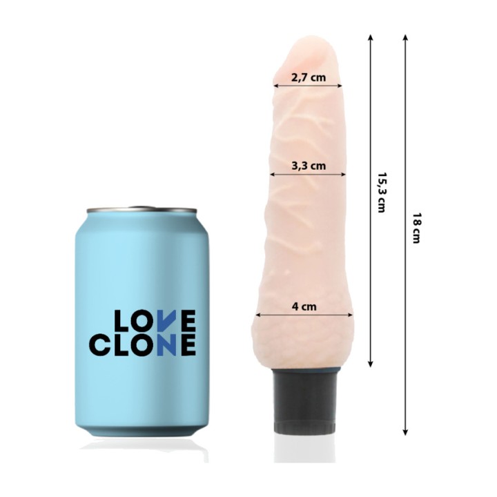 LOVECLONE Self-lubricating realistic vibrator SVEN 18,5CM