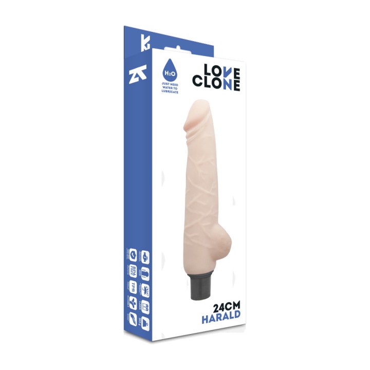 LOVECLONE Self-lubricating realistic vibrator HARALD-24CM