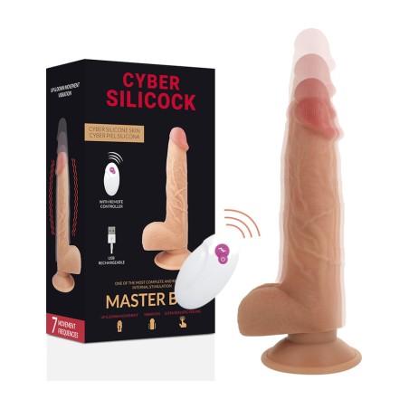 vibromasseur réaliste avec télécommande master ben 23,88cm ø4,3cm
